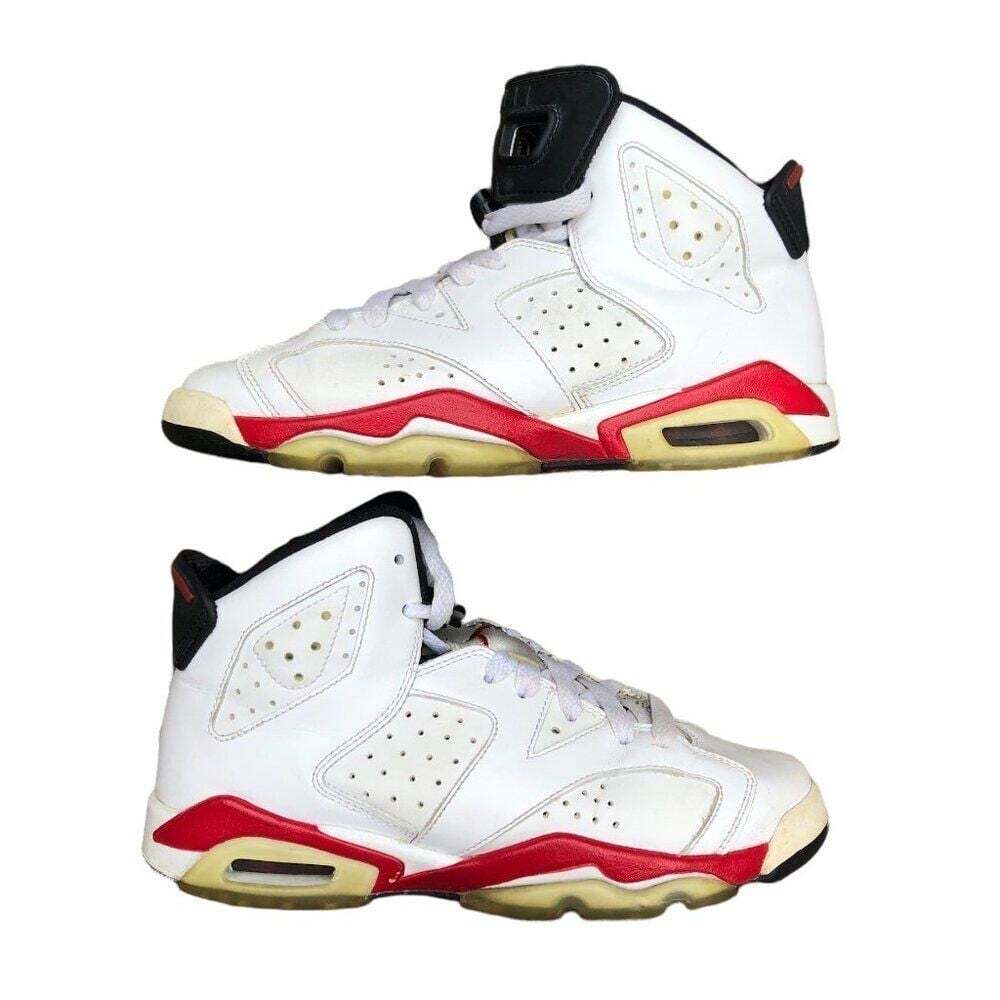 VINTAGE 2010 Air Jordan 6 Bulls Retro White Varsity Red Size 4.5